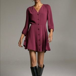 Aritzia babaton Wine red button dress